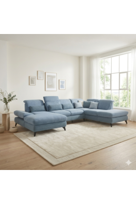 Tervezhető U alakú ülőgarnitúra modern design, többfunkciós opciókkal